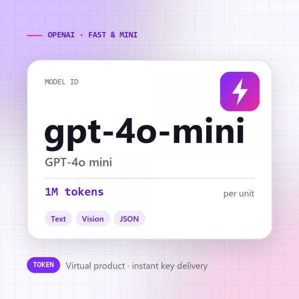 GPT-4o mini · 1M tokens