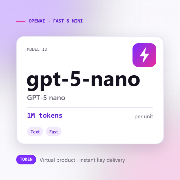 GPT-5 nano · 1M tokens