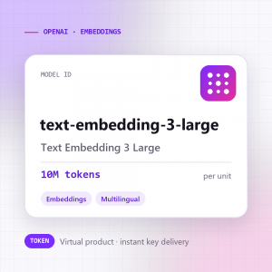 Text Embedding 3 Large · 10M tokens